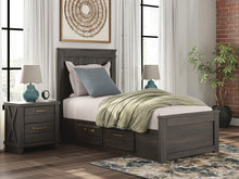 Load image into Gallery viewer, Vonitta Bay Twin Panel Bed with 2 Sided Storage
