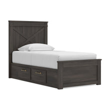 Load image into Gallery viewer, Vonitta Bay Twin Panel Bed with 2 Sided Storage
