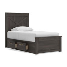 Load image into Gallery viewer, Vonitta Bay Twin Panel Bed with Storage
