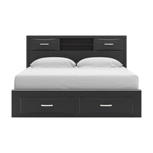 Load image into Gallery viewer, Stabotta King Bookcase Storage Bed

