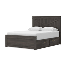 Load image into Gallery viewer, Vonitta Bay Queen Panel Bed with 2 Sided Storage
