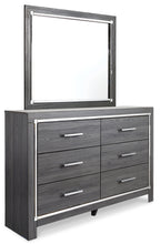 Load image into Gallery viewer, Lodanna King Panel Bed with Mirrored Dresser
