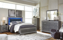 Load image into Gallery viewer, Lodanna Queen Panel Bed with Mirrored Dresser
