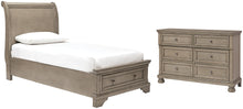 Load image into Gallery viewer, Lettner Twin Sleigh Bed with Dresser
