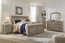 Load image into Gallery viewer, Lettner California King Panel Bed with Mirrored Dresser and Chest
