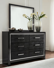 Load image into Gallery viewer, Kaydell King Panel Bed with Storage with Mirrored Dresser and 2 Nightstands
