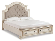 Load image into Gallery viewer, Realyn King Upholstered Bed with Mirrored Dresser and Chest
