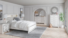 Load image into Gallery viewer, Altyra Queen Panel Bookcase Bed with Mirrored Dresser and 2 Nightstands
