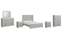 Load image into Gallery viewer, Cottonburg Queen Panel Bed with Mirrored Dresser, Chest and 2 Nightstands
