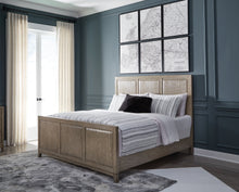 Load image into Gallery viewer, Chrestner California King Panel Bed with Mirrored Dresser and Chest
