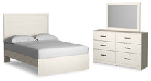Load image into Gallery viewer, Stelsie Full Panel Bed with Mirrored Dresser
