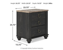 Load image into Gallery viewer, Nanforth Queen Panel Bed with Mirrored Dresser, Chest and Nightstand
